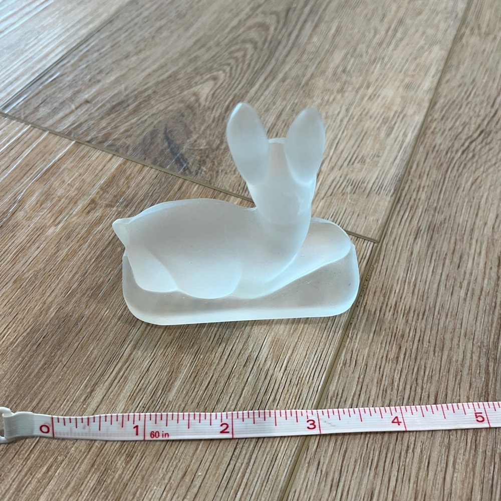 Vintage Kristaluxus Mexico Frosted Glass Deer Figurine - Picture 2 of 3